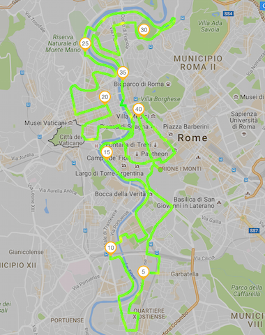 Map Marathon rome