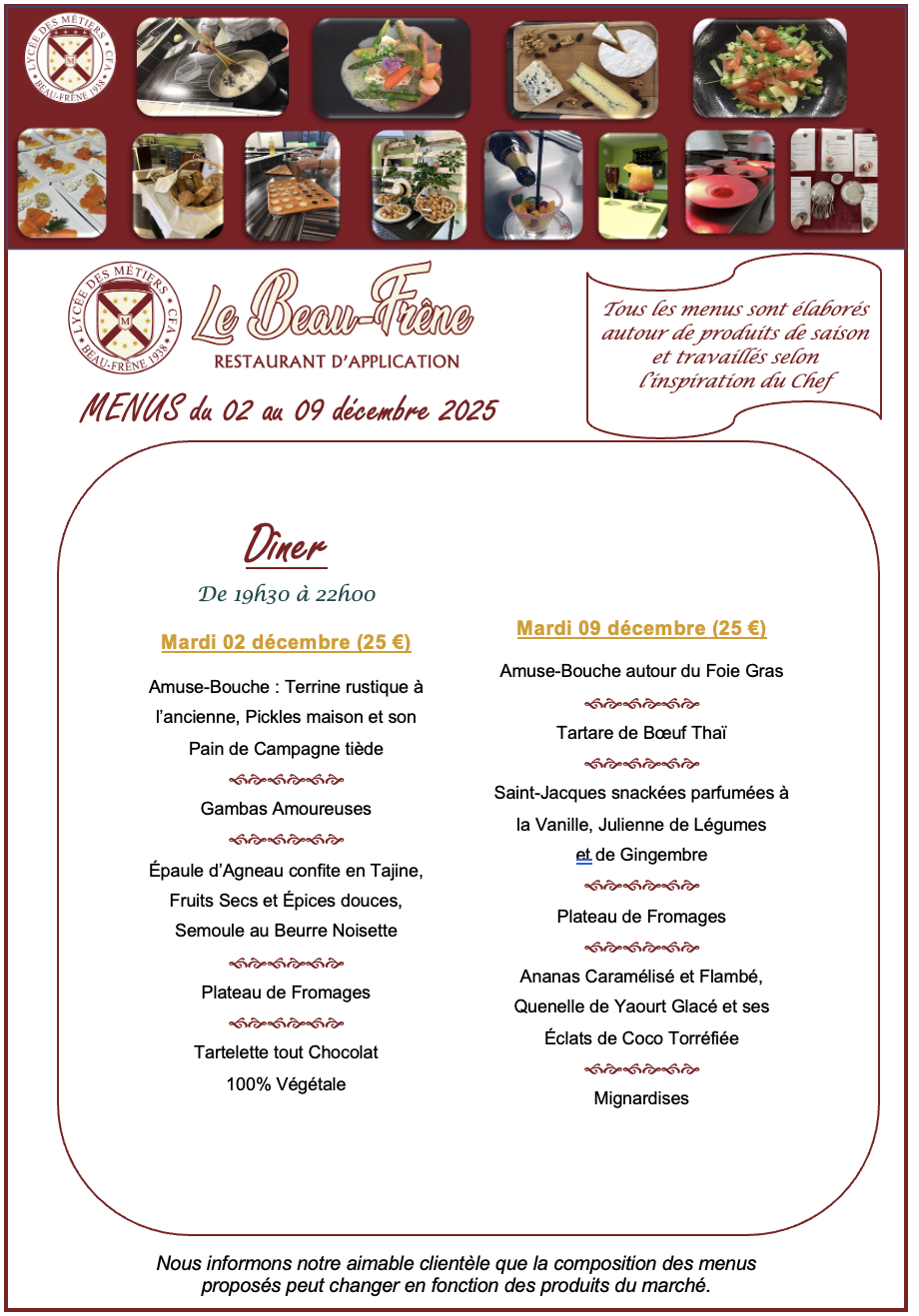 LBF Diner 2 au 9 Decembre 2025