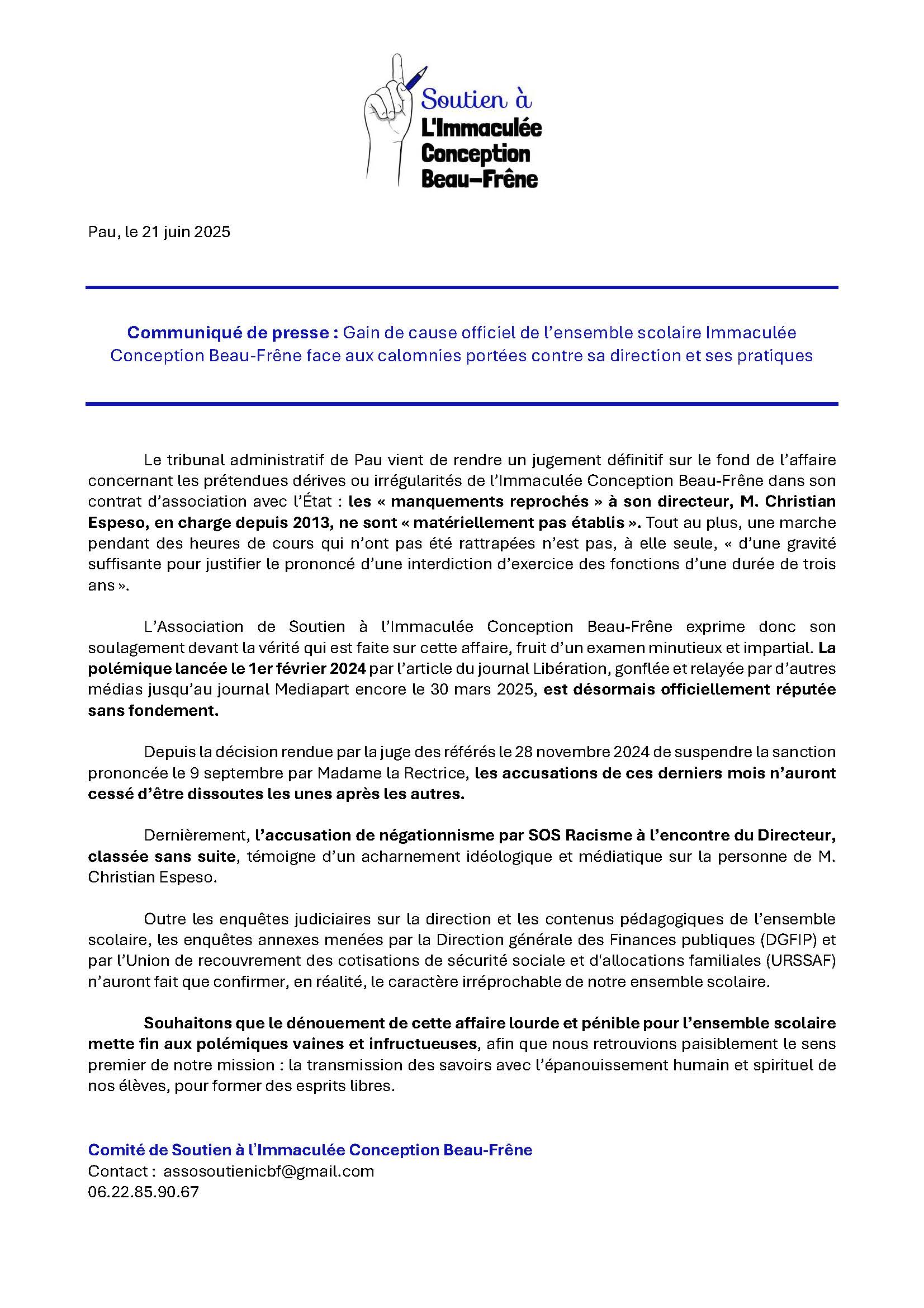 Communique de presse 2025 06 21